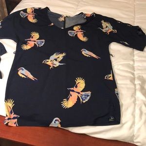 Deletta Sz Small Anthropologie Flyaway Bird Tunic